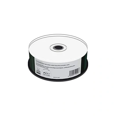 Obrázek CD R 900MB100min 48násobná rychlost zápisu, celoplošný potisk (inkoustová tiskárna), 25dílný Cakebox