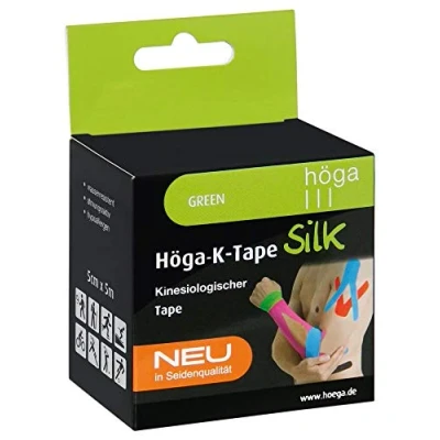 Obrázek Höga K Tape Silk green kineziologická páska v hedvábné kvalitě, 5 cm x m
