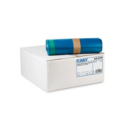 Obrázek Funny AG 879 LDPE stahovací páska, 700 x 1100 mm, typ 60, modrá, cca 120 l, 250 kusů)