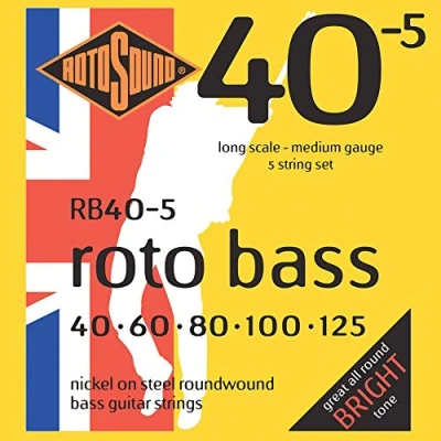 Obrázek Rotosound Niklové struny pro basy, kulatý drát střední 40 60 80 100 125