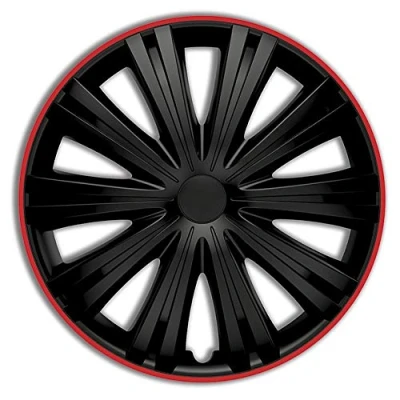 Obrázek AUTO STYLE Satz Radzierblenden Giga R 16 Zoll Schwarz/Rot