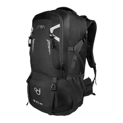 Obrázek OcioDual turistický batoh 60l černý, Travelite, pracovní batoh, pánský nepromokavý, cestovní kempování, přežití a outdoorový sport, černá, Jednotná velikost