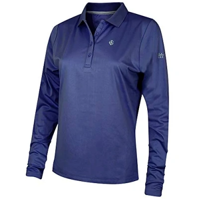 Obrázek Island Green Insel grün Damen Long Sleeve Shirt Polo Top M French Navy