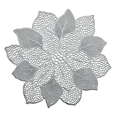 Obrázek Zeller 26916 prostírání Flower, PVC, stříbro