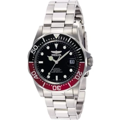 Obrázek Invicta Pro Diver ušlechtilá ocel, pánské automatické hodinky 40 mm, stříbrná/červená
