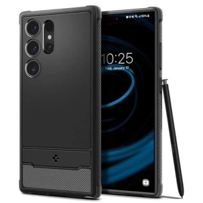 Obrázek Spigen Pouzdro Rugged Armor kompatibilní se Samsung Galaxy S24 Ultra černé