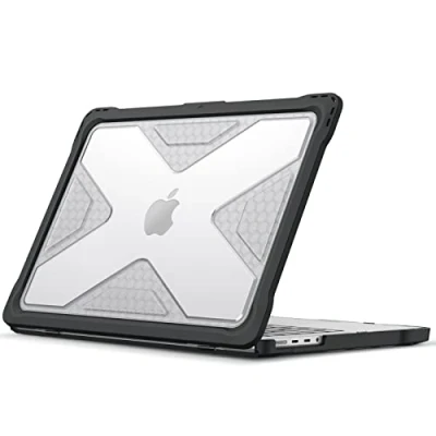 Obrázek Fintie pouzdro kompatibilní s MacBook Pro 14 palců (2024 2021) A3112 A3401 A3185 A2992 A2918 A2779 A2442 M4 M3 M2 M1 Pro/Max, Rugged hybridní ochranné TPU nárazník Case, průhledné