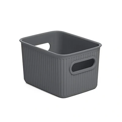 Obrázek Tatay 7010114 Aufbewahrungsbox Baobab, 1.5L Kapazität, Polypropylen, BPA frei, Anthrazitgrau. Maßnahmen 12,5 x 16,4 10 cm