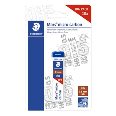 Obrázek STAEDTLER 25505HBBKD Mars Micro tuha průměr 0,5 mm, HB měkká, blistrová karta s 1 kusem