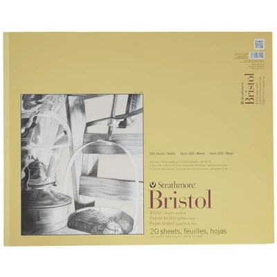 Obrázek Strathmore 300er Serie Bristol Smooth Pad, Papier, Bandgebunden, 19&quot;x24&quot;, 20