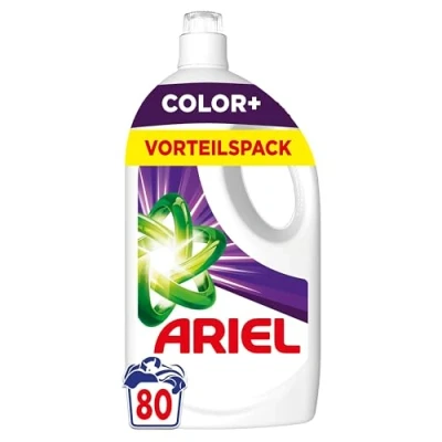 Obrázek Ariel Tekutý prací prostředek, 80 pracích cyklů Color plus, silné odstranění skvrn během pouhého 1 praní, i při cyklech za studena