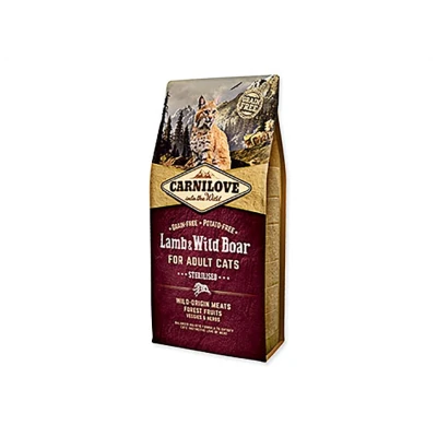 Obrázek CARNILOVE Cat Lamb &amp; Wild Boar for Adult Cats Sterilised 6kg