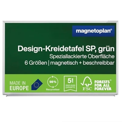Obrázek magnetoplan Křídová tabule ocelový plech zeleně lakovaný š x v 900 600 mm