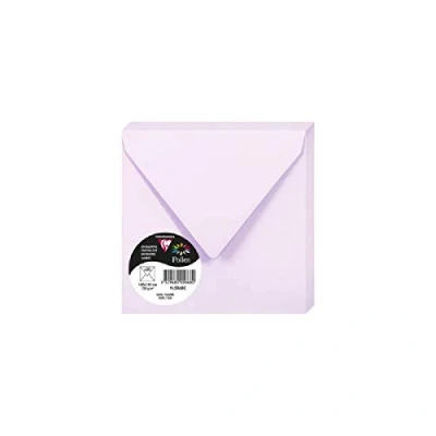 Obrázek Clairefontaine 5868C balení s 20 obálkami pyl ve formátu 140 x mm, 120 g, šeříkový