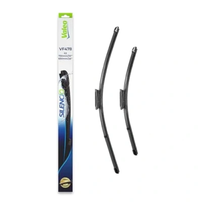 Obrázek VALEO Silencio stěrače VF478 Výkonný, vynikající výhled na silnici, jednoduchá montáž originální ploché listy 750 mm/650 mm přední sada se 2 574678