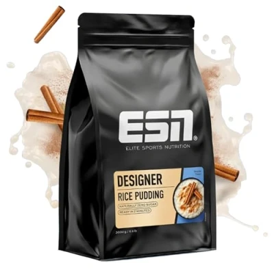 Obrázek ESN Instant Rice Pudding, Natural, 3000 g, zdroj energie s malým množstvím tuku a bez cukru perfektní svačina, testovaná kvalita made in Germany