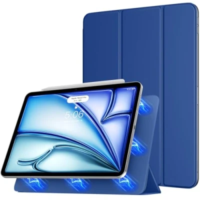 Obrázek TiMOVO pouzdro pro iPad Air 11 palců (M2) 2024, 6./5./4. Generace (2024/2022/2020), silně magnetický trojitý stojan pouzdro, podporuje Apple Pencil Pro/2nd/USB C námořnická
