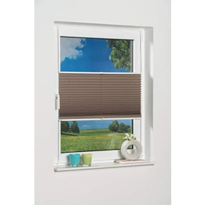 Obrázek K home Clipfix plisé Palma Mokka 100 x 130 cm +++zatemnění +++