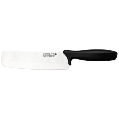 Obrázek Rockingham Forge RF ESSENTIALS Nakiri nůž z ušlechtilé oceli 6,5&quot; čepel s černou rukojetí POM, japonský