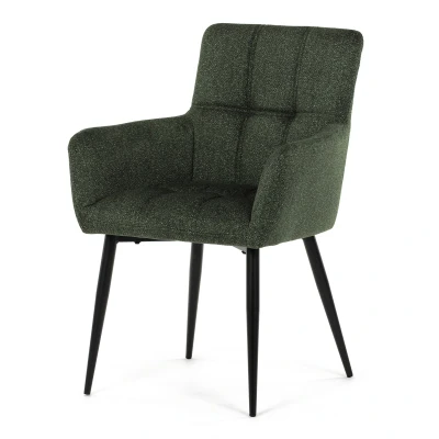 Obrázek Židle jídelní, zelená látka, černý kov DCH P3146 GRN2