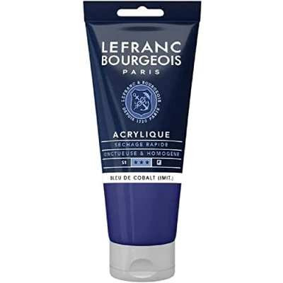 Obrázek Lefranc Bourgeois 300363 Fine akrylová barva kobaltově modrá barva, 80 ml tuba, krémová na vodní bázi, rychleschnoucí, stálá světle, voděodolná
