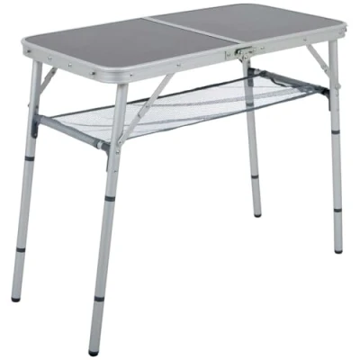 Obrázek Bo Camp Kempinkový Stůl Skládací do kufru se 4 výškami hliník 80 x 40 cm šedý