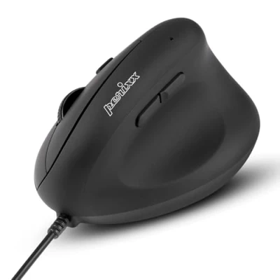 Obrázek Perixx PERIMICE 508 Programovatelná ergonomická myš vertikální šňůra 1000/1600 dpi ideální proti myším a tenisovým ramenům