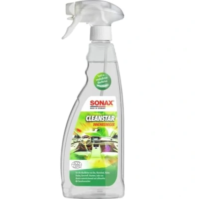 Obrázek SONAX CleanStar (750 ml) pro všechny povrchy v interiéru auta, jako např. sklo, polstrování, plast, kůže atd. Č. výrobku 02534000