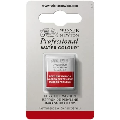 Obrázek Winsor &amp; Newton 0101507 Profesionální akvarelová barva, živé vodní barvy v umělecké kvalitě, vysoká zářivost barev a svítivost, stálá na světle, archivní kvalita, 1/2 misky perylenový kaštan
