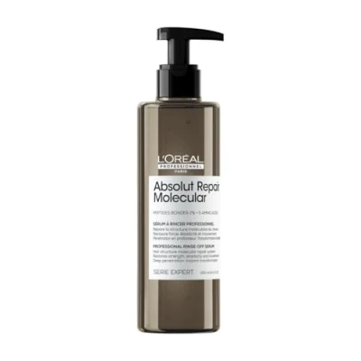 Obrázek L&#039;Oréal Professionnel Rinse Off sérum pro vlasy s poškozenou strukturou, k molekulární hloubkové opravě, 2 % peptidbondern a 5 aminokyselinami, série Expert, Absolut Repair Molecular, 250 ml