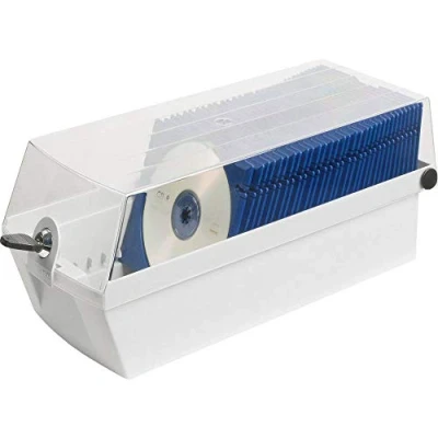 Obrázek HAN 9260 11, CD box MÄX 60, profesionální pro 60 CD/DVD, bezpečný se zámkem a 2 přihrádkami MÄX, světle šedá