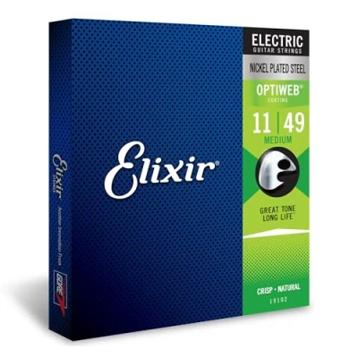 Obrázek Elixir® 19102 struny pro elektrické kytary s povrchovou úpravou OPTIWEB™, střední (.011 .049)