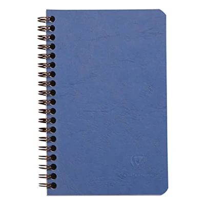 Obrázek Clairefontaine 785661 C Spirálový blok, A5 Age Bag, 3 kapsami, modrá