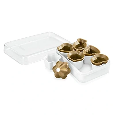 Obrázek Tescoma Delicia Ausstechformen für Kekse zu Weihnachten 6 Stück, Gold/Weiß
