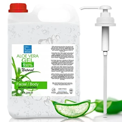 Obrázek 100% All Natural Aloe Vera Gel Concentrate for Face, Hair and Body 2000 ml