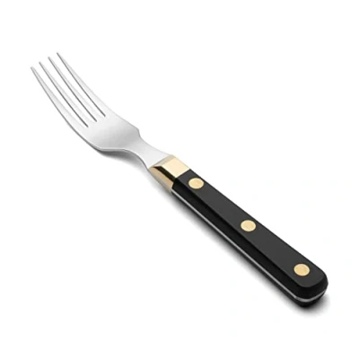 Obrázek Arcos Table Messer Steakgabel Edelstahl 18/10 und 195 mm HandGriff Polyoxymethylen (POM) Farbe Schwarz Gold