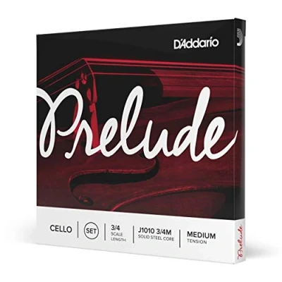 Obrázek D&#039;Addario J1010 3/4M Prelude Cello strunová ocel z uhlíkových vláken / nikl 3/4 Medium