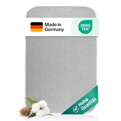 Obrázek everlar® Žehlicí deka I kvalita Made in Germany žehlicí podložka pro pohodlné žehlení doma na cestách 100 x 65 cm tepelně odolná svrchní materiál 100% bavlna