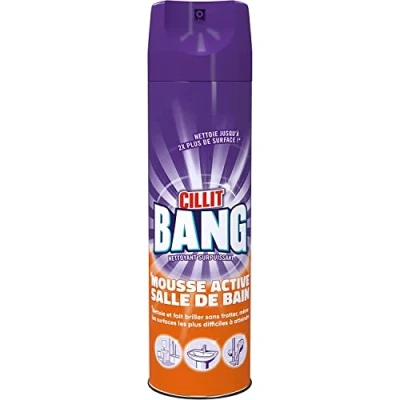 Obrázek CILLIT BANG Aktivní pěna zbytky mýdla &amp; lesk Ultra efektivní pěnový čistič do sprchy a koupelny čištění bez stírání 1 x 600 ml