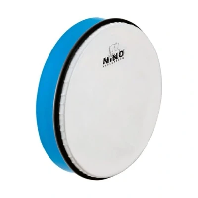 Obrázek Nino Percussion Hand Drum Instrument Velký ruční buben pro děti od 5 let průměr 10 palců (cca 25 cm) plast, modrý (NINO5SB)