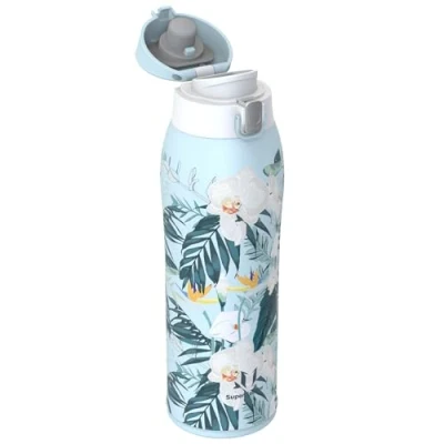 Obrázek Super Sparrow láhev na pití z ušlechtilé oceli 18/10 ultralehký pohárek 750 ml bez BPA, zabezpečená proti vytečení, pití, láhve sport, cesty, do školy, outdoor,