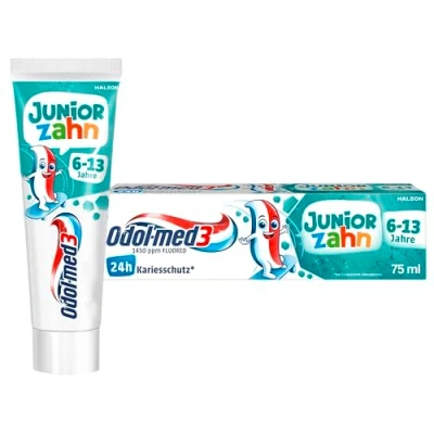Obrázek Odol med3 zubní pasta z juniorského zubu, pro děti od 6 let na ochranu mléčných zubů a trvalých zubů, 75 ml