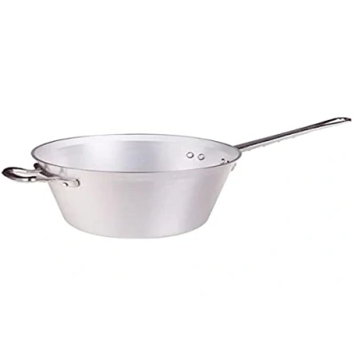 Obrázek Pentole Agnelli Kessel für Polenta, aus Aluminium, mit Griff und Edelstahl, Silber 28 cm Silber/schwarz