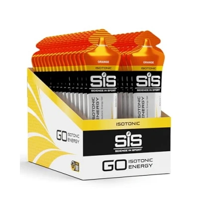 Obrázek Science in Sport GO Isotonic Energy Gel 30 x 60 ml, oranžový, veganský izotonická formulace s 22g sacharidy, dobrý dodavatel energie, optimální alternativa pro izotonické nápoje