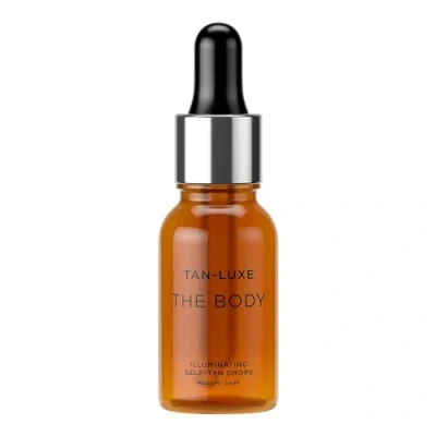 Obrázek TAN LUXE THE BODY samoopalovací kapky, střední/tmavá (15 ml), přidejte kapky opálení k péči o pleť, pro individuální těla, bez pokusů na zvířatech a veganské