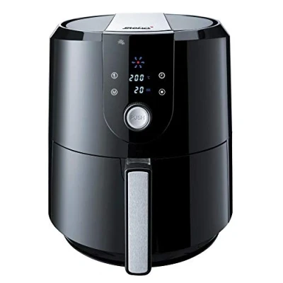 Obrázek Steba Horkovzdušná fritéza s objemem 5,2 litru, nepřilnavý fritovací koš, funkce udržování teploty, 7 automatických programů, 1800 W, černá, HF 5000 XL