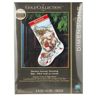 Obrázek Dimensions X Stitch II StockingSantaJurny balení se vzorem počítání počítání, vlna, vícebarevné, by The Yard