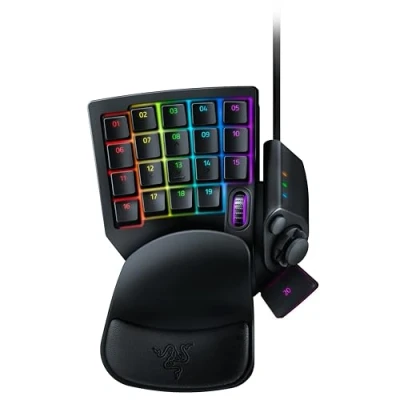 Obrázek Razer Tartarus V2 herní klávesnice (gamepad s mecha membránovými tlačítky, 32 programovatelných tlačítek, 8cestná Thumbpad, opěrka dlaní, Hypershift, RGB Chroma osvětlení), černá
