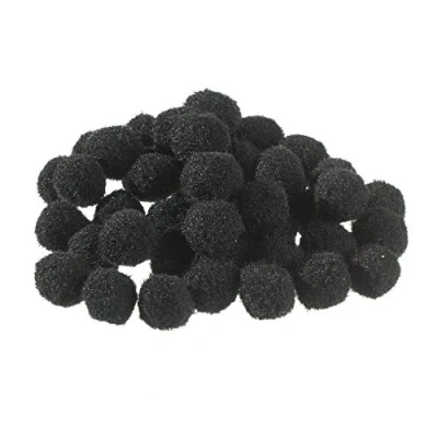 Obrázek Efco Pompons 15 mm 45 PCS. Schwarz, Polyamid