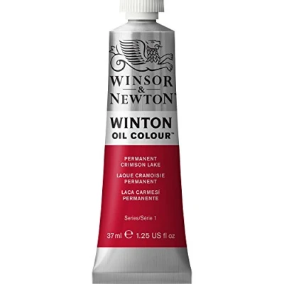 Obrázek Winsor &amp; Newton 1414478 Winton, jemná kvalitní olejová barva 37 ml tuba s rovnoměrnou konzistencí, odolná vůči světlu, vysoká krycí síla, bohatá na barevné pigmenty permanentní karmínový lak